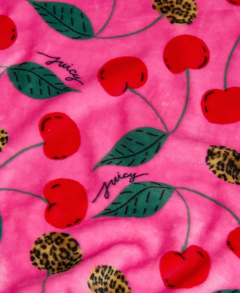 Juicy Couture Embossed Plush Oversized Throw, 60" x 70"
