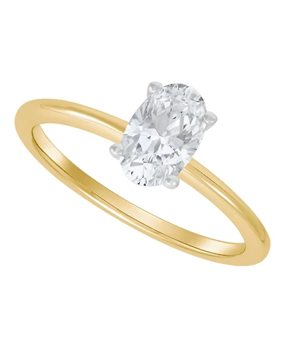 Grown With Love Igi Certified Lab Diamond Oval Solitaire Engagement Ring (1 ct. t.w.) 14k White Gold