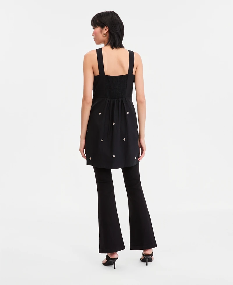 I.n.c. International Concepts Women's Sleeveless Embellished V-Neck Mini Dress, Macy's Exclusive