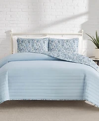 Lucky Brand Soft Floral Reversible Design 3-Pc Quilt Set, Full/Queen