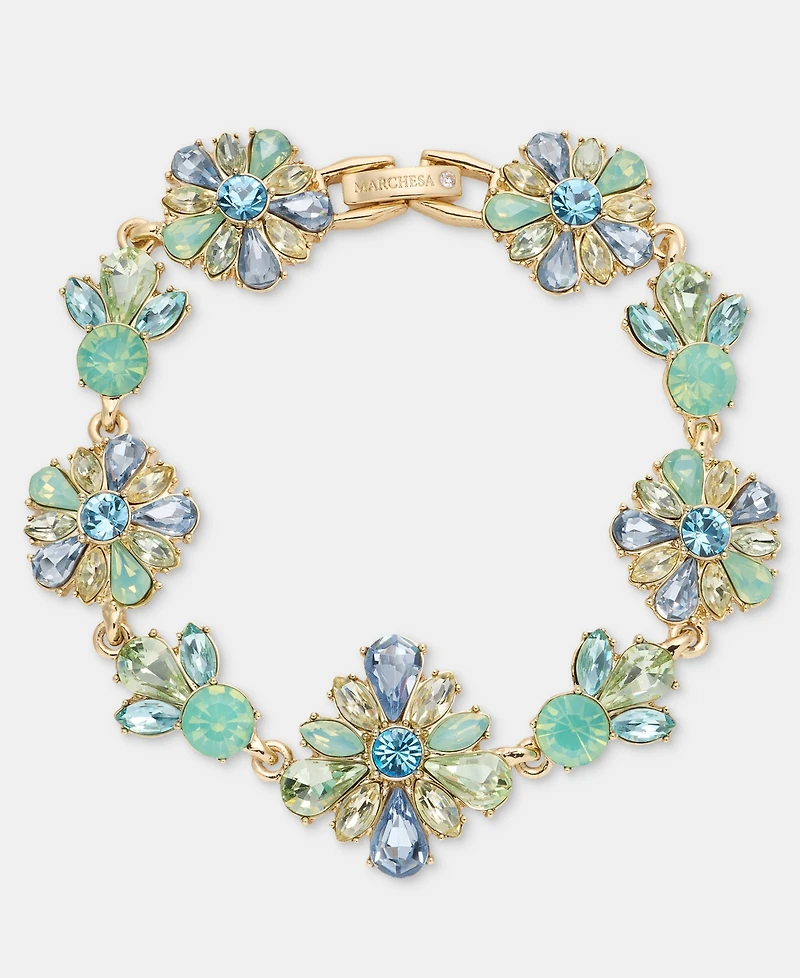 Marchesa Crystal Cluster Flower Flex Bracelet