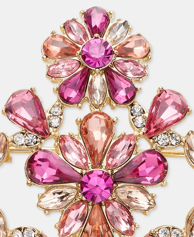 Marchesa Crystal Cluster Flower Pin