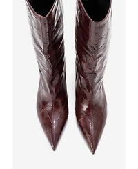 Prologue Shoes Crow Embossed Pointed Toe Boot (Women)