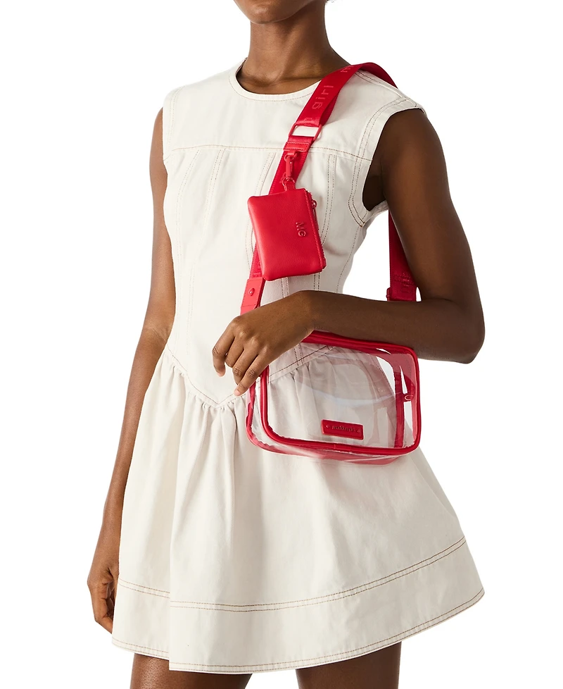 Madden Girl Ryann Clear Vinyl Small Camera Crossbody Bag