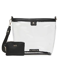 Madden Girl Cleo Clear Vinyl Bucket Crossbody Bag