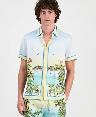 Guess Men's Charm Sunset Riviera Button-Up Shirt