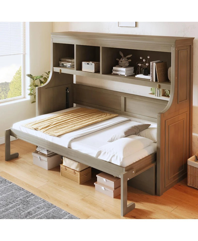 Streamdale Furniture Twin Over Full Metal Bunk Bed with Ladder & Safety Rail