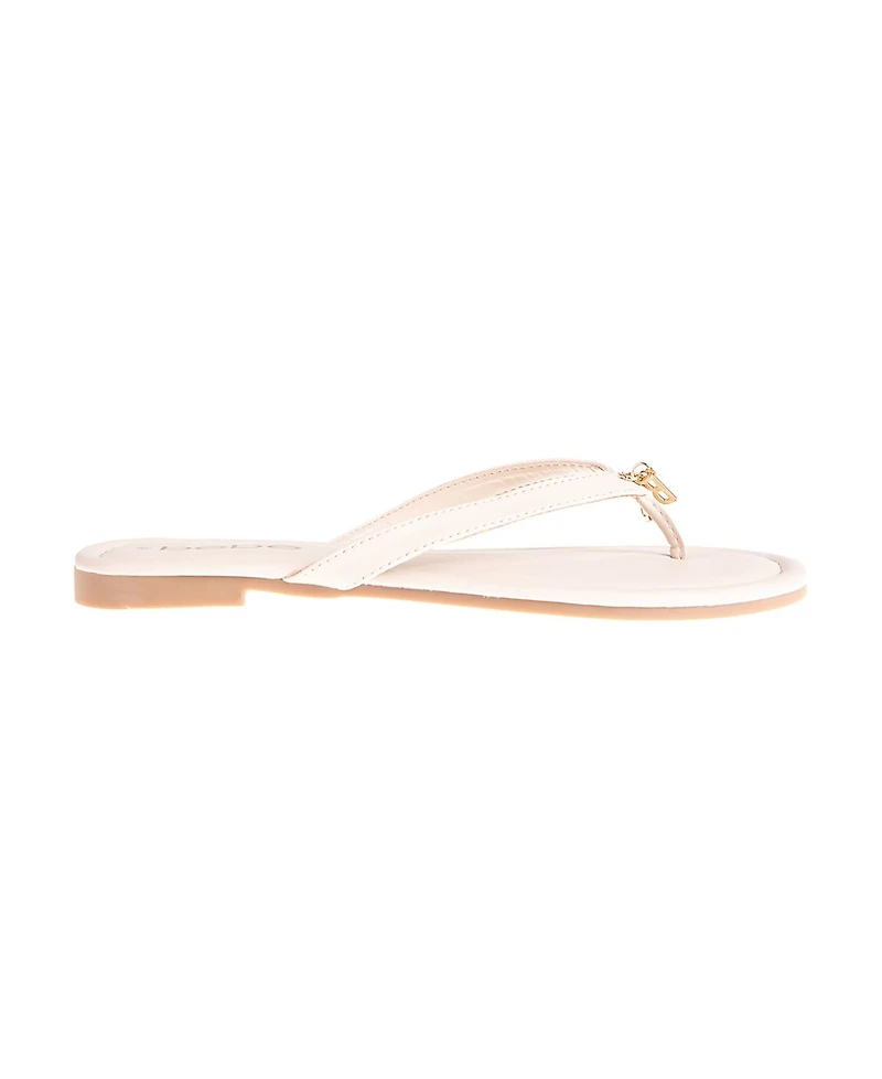 bebe Women's Fashion Sandal with Double B Dangle Charm