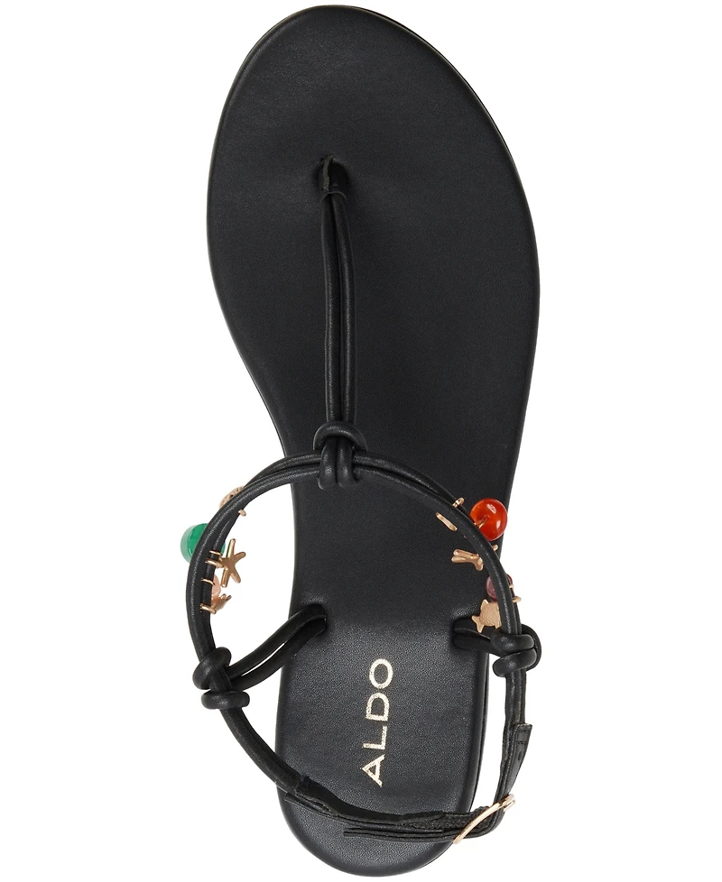 Aldo Women's Seajewels T-Strap Round Toe Flat Sandals