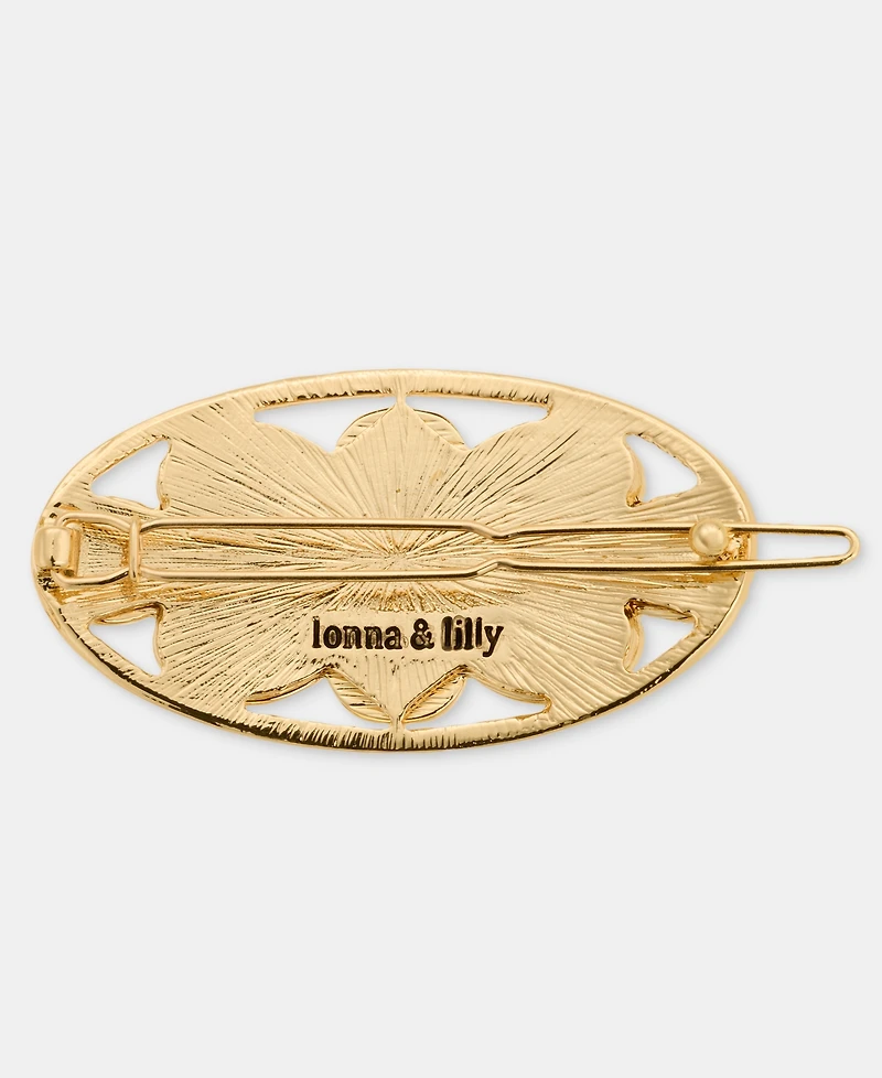 lonna & lilly Gold-Tone Stone Cluster Hair Barrette