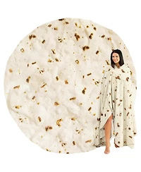 Zulay Kitchen 80 Inches Novelty Throw Tortilla Blanket Flour Tortilla Design