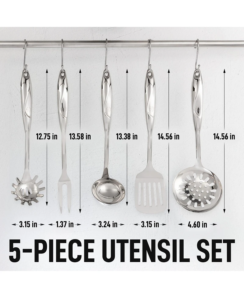 Zulay Kitchen Stainless Steel Cooking Utensil - 5 Piece Set