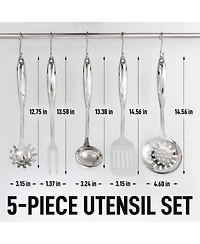 Zulay Kitchen Stainless Steel Cooking Utensil - 5 Piece Set