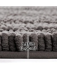 Zulay Kitchen Soft Shaggy Microfiber Ultra Absorbent Bathroom Rug 20x32