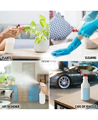Leakproof Cleaning Spray Bottle with Adjustable Nozzle & Spring-loaded Trigger (2 Pack 16oz)