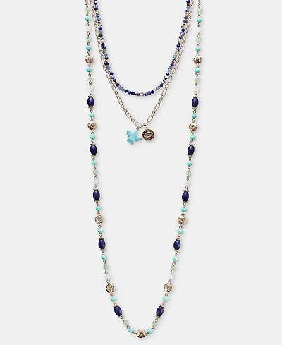 lonna & lilly Beaded Layered Strand Necklace, 16" + 3" extender