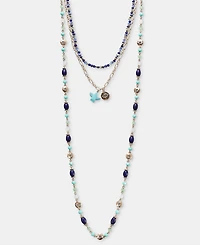 lonna & lilly Beaded Layered Strand Necklace, 16" + 3" extender