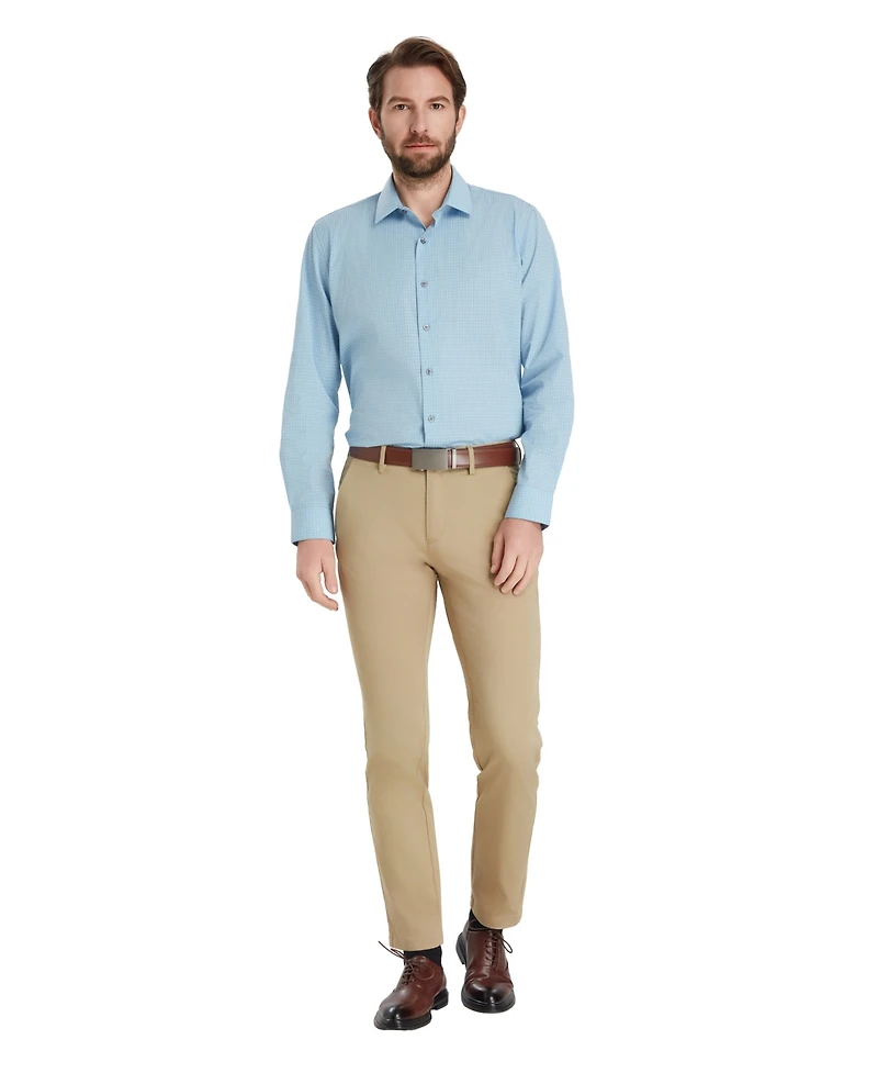 Alfani Men's Slim-Fit Grid Dress Shirt, Macy's Exclusive