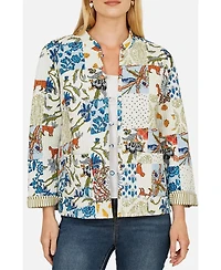 Yumi Women's Indian Patchwork Reversible Jacket