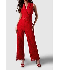Coast Women's Lisa Lace Belted Jumpsuit