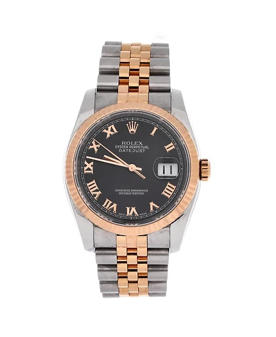 Pre-Owned Rolex Oyster Perpetual Datejust Automatic Watch in Stainless Steel and Rose Gold 36mm