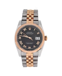 Pre-Owned Rolex Oyster Perpetual Datejust Automatic Watch in Stainless Steel and Rose Gold 36mm