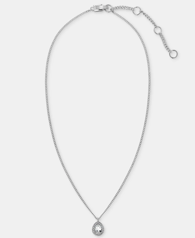 Givenchy Crystal Pear-Shape Pendant Necklace, 16" + 3" extender