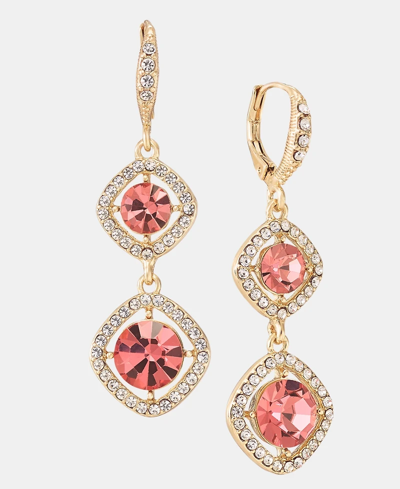 Givenchy Crystal Double Drop Earrings