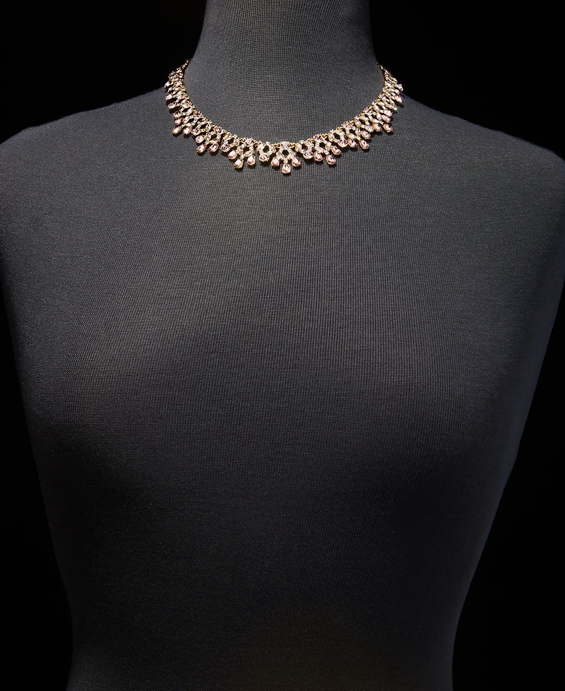 Givenchy Crystal Cluster Statement Necklace, 16" + 3" extender