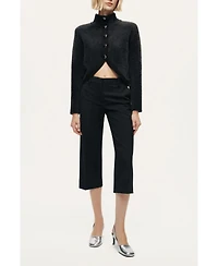 Nocturne Women's Heart-Button Cutaway Mock-Neck Cardigan