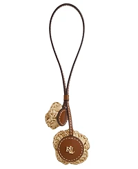 Lauren Ralph Lauren Crocheted Straw Flower Small Bag Charm