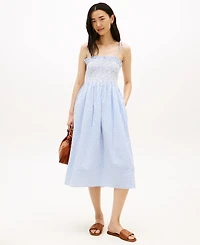 Tommy Hilfiger Women's Sleeveless Smocked Dress