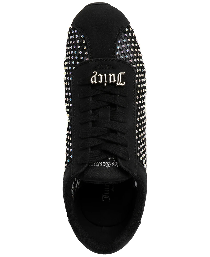 Juicy Couture Women's Flirt Rhinestone Mesh Lace-Up Sneakers