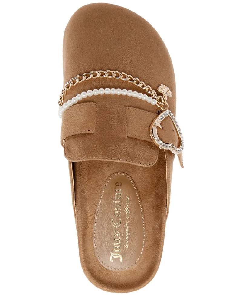 Juicy Couture Women's Dove Heart Buckle Clog Slippers