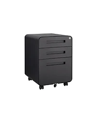 Rainsken 3 Drawer Mobile File Cabinet, Under Office Desk Metal Filing Cabinet with 5 Wheels, Versatile Storage Cabinet for Legal/Letter/A4 Files
