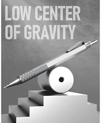 Htutwoo Metal Mechanical Pencil Set - 3PCS Artist Lead Pencil 0.5 & 0.7 & 0.9mm with 8 Tubes Hb Lead Refills, 3 Erasers for Writing, Drawing