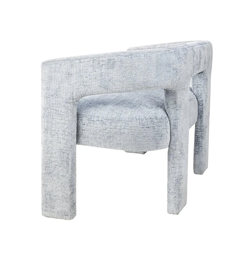 Jofran Gwen Modern Luxury Jacquard Fabric Upholstered Sculpture Bench