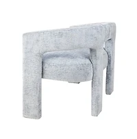 Jofran Gwen Modern Luxury Jacquard Fabric Upholstered Sculpture Bench