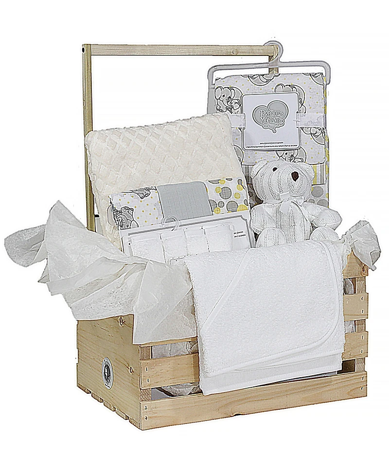 3 Stories Trading Baby Boys' & Baby Girls' Necessities Baby Shower Wardrobe Gift Crate, 16 Piece Set
