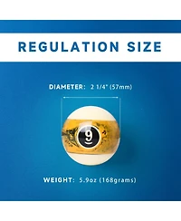 Gse Games & Sports Expert 2 1/4-Inch Marble Swirl Professional Regulation Billiards Pool Balls Set, Standard 16 Set