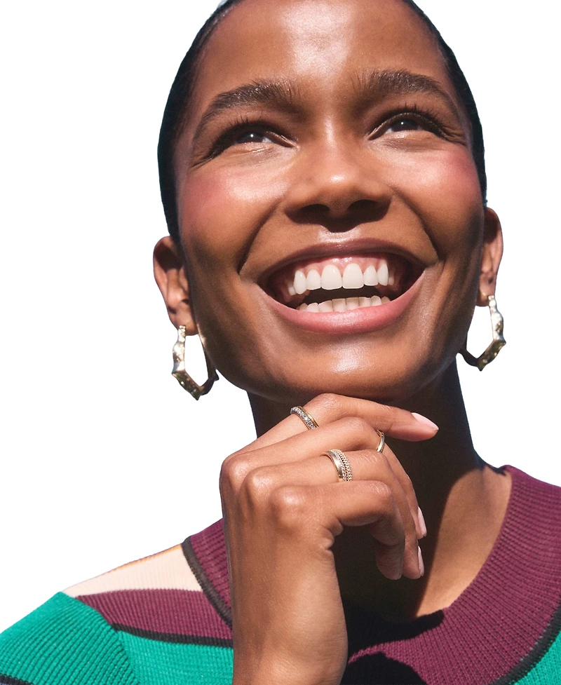 Kendra Scott 14k Gold Over Brass Adriana Scallop Frame Hoop Earrings