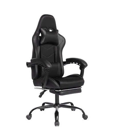 Boyel Living E-Sports Gaming Chair with Massage, Footrest & Recline – Pu Leather Ergonomic Racing Seat for Home Office