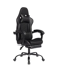 Boyel Living E-Sports Gaming Chair with Massage, Footrest & Recline – Pu Leather Ergonomic Racing Seat for Home Office