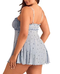 Adore Me Plus Ophylia Babydoll & Hipster Set