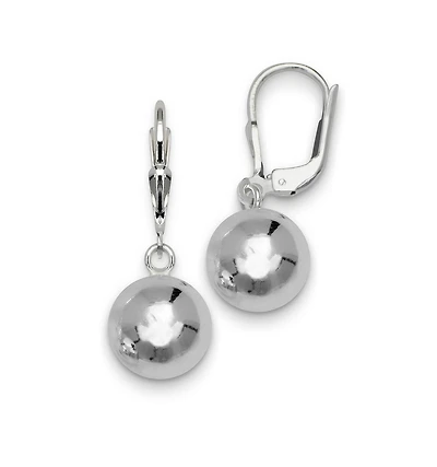 Curata Jewelry Silver Ball Drop Earrings 925 Sterling Silver