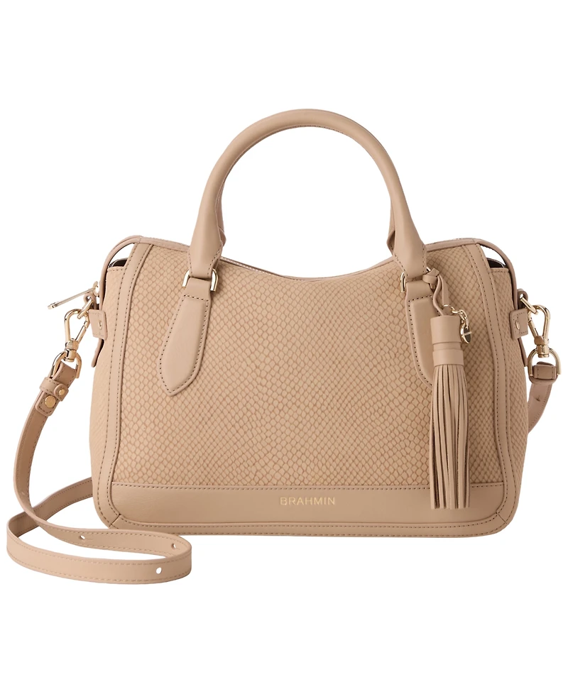 Brahmin Micaela Dawnlight Medium Crossbody Satchel Bag