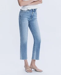 Flying Monkey Women's High Rise Ankle Straight Jeans