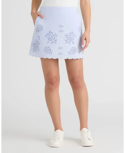 Nvlt Women's Eyelet Mini Skirt