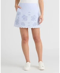 Nvlt Women's Eyelet Mini Skirt
