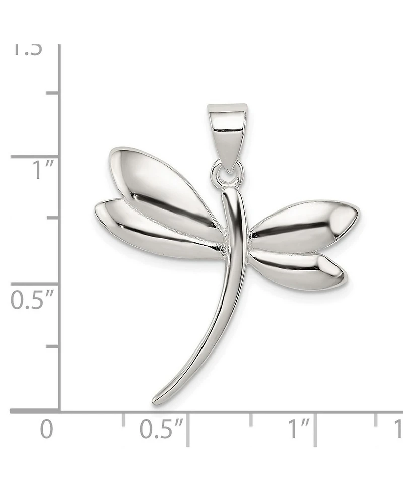 Curata Jewelry 925 Sterling Silver Polished Dragonfly Necklace Pendant Necklace